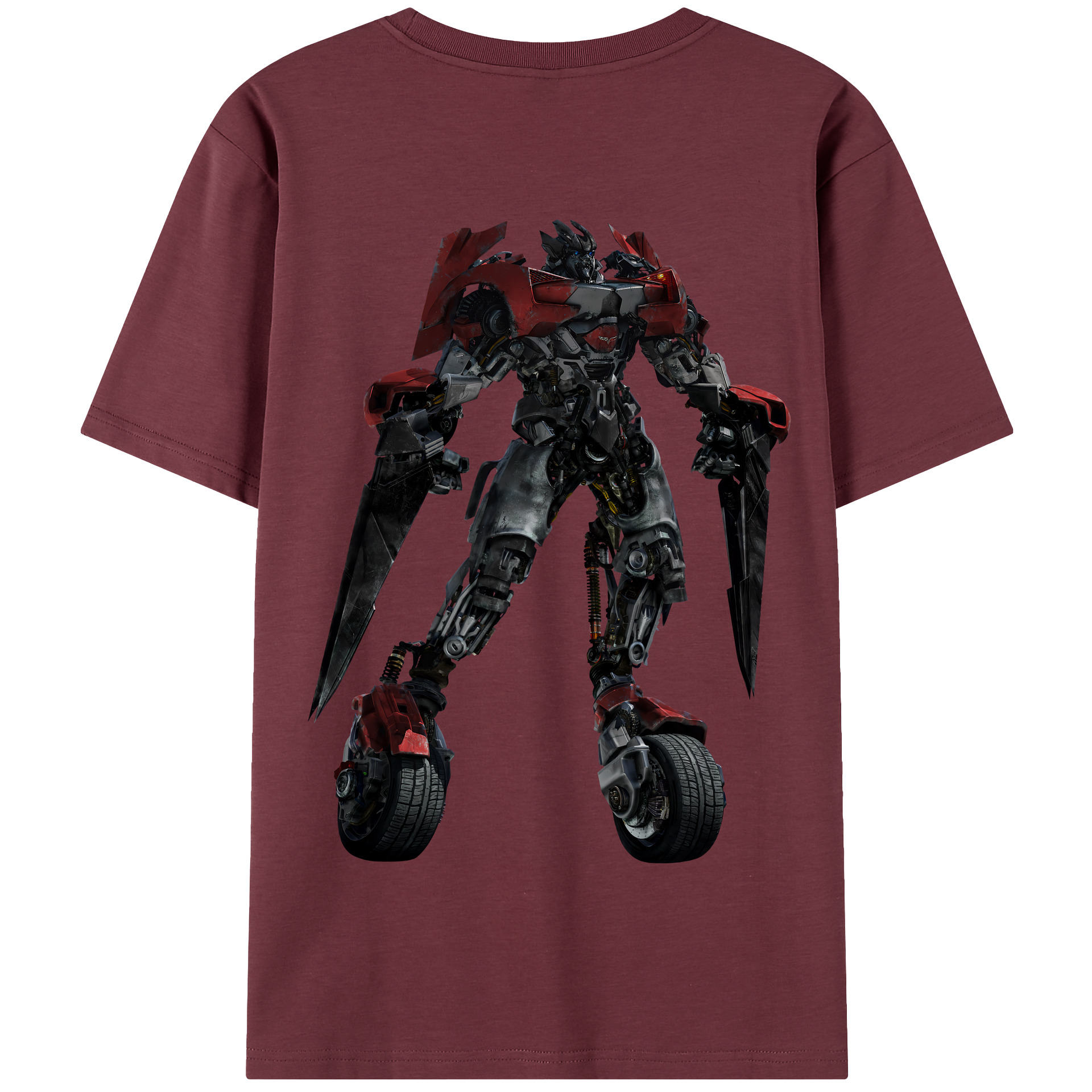 （画像用） Transformers トランスフォーマー 綿100％半袖Tシャツ（背面プリント）